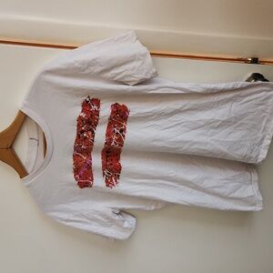 Women's White Ed Sheeran Concert Shirt Size M